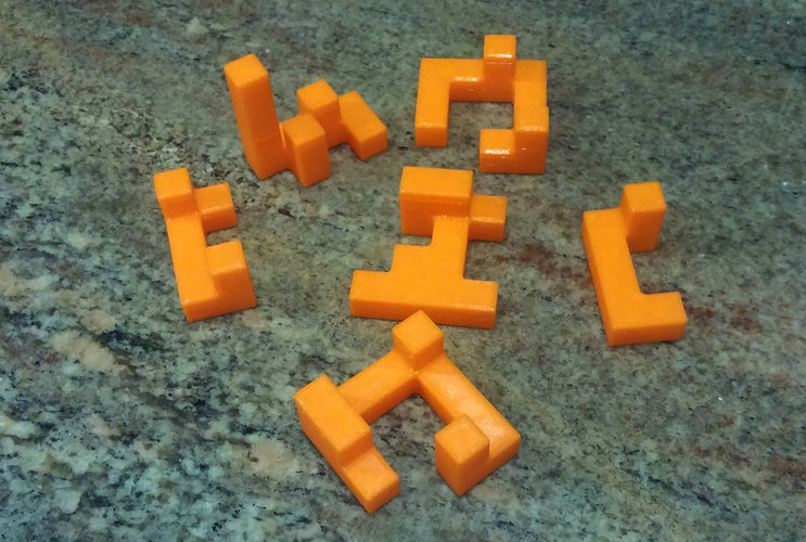 Printable Interlocking Puzzle #2 3D Print 21898 Printable Interlocking Puzzle #2 3D Print 21898