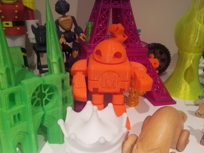 BIG Maker Faire Robot Action Figure 3D Print 2206 BIG Maker Faire Robot Action Figure 3D Print 2206