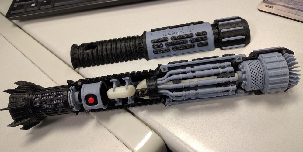 Custom Cutaway Saber Hilt 3D Print 22104 Custom Cutaway Saber Hilt 3D Print 22104