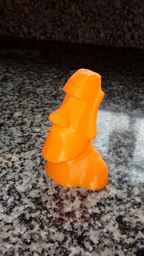 Low Poly Moai 3D Print 22402 Low Poly Moai 3D Print 22402