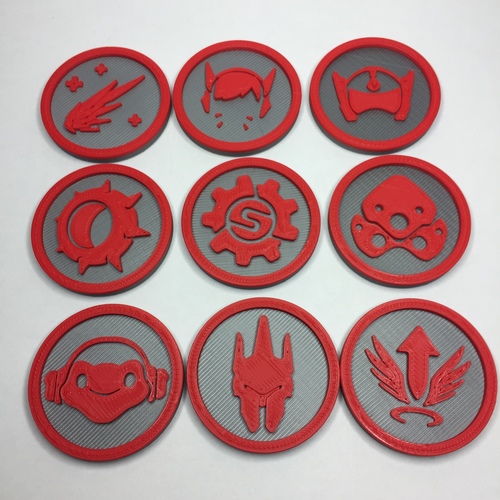 Overwatch tokens 3D Print 22840 Overwatch tokens 3D Print 22840