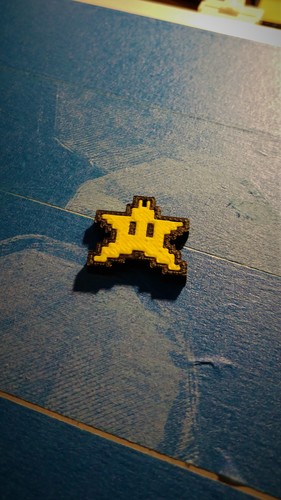 Star Keychain - Super Mario World - (Dual Extrusion) 3D Print 23034 Star Keychain - Super Mario World - (Dual Extrusion) 3D Print 23034