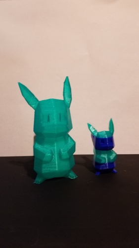 Low-Poly Pikachu - Multi and Dual Extrusion version 3D Print 23372 Low-Poly Pikachu - Multi and Dual Extrusion version 3D Print 23372