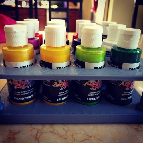Airbrush Paint Holder 3D Print 23446 Airbrush Paint Holder 3D Print 23446