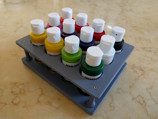 Airbrush Paint Holder 3D Print 23447 Airbrush Paint Holder 3D Print 23447