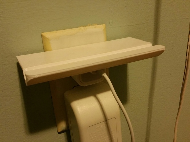 Wall Outlet Shelf 3D Print 2360 Wall Outlet Shelf 3D Print 2360