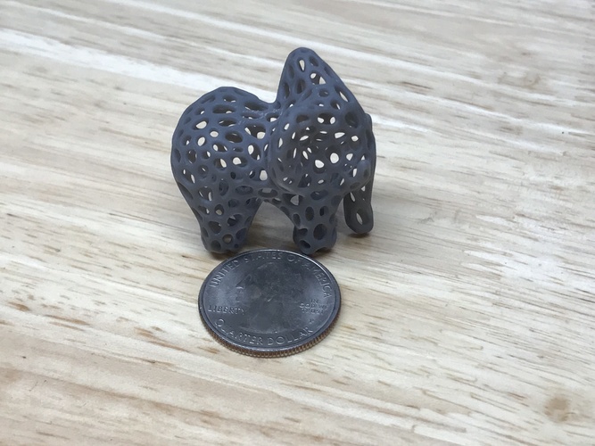 Elephant - Voronoi Style 3D Print 23614 Elephant - Voronoi Style 3D Print 23614