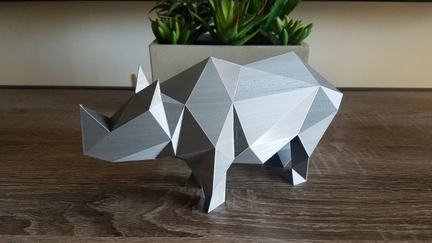 Low-Poly Rhino 3D Print 23625 Low-Poly Rhino 3D Print 23625