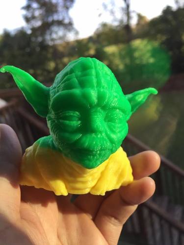 Yoda with Chin Support 3D Print 23631 Yoda with Chin Support 3D Print 23631