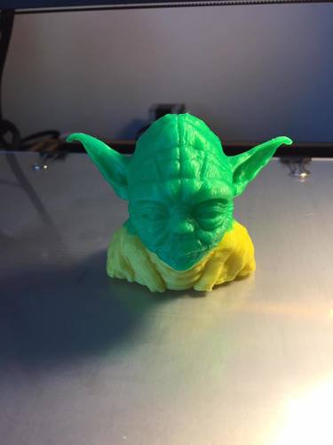 Yoda with Chin Support 3D Print 23633 Yoda with Chin Support 3D Print 23633