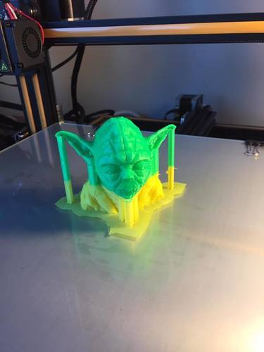 Yoda with Chin Support 3D Print 23634 Yoda with Chin Support 3D Print 23634