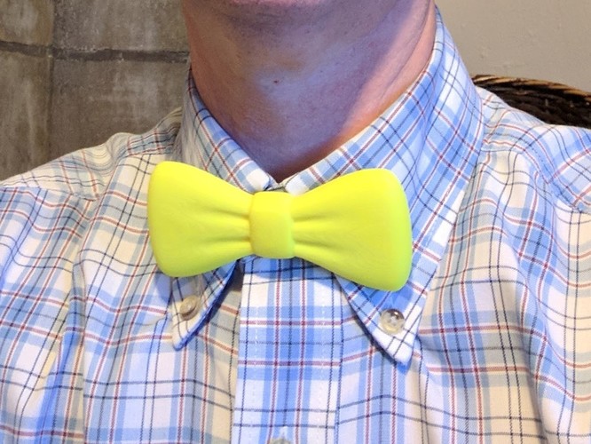 Bowtie ( clips on to button ) 3D Print 23640 Bowtie ( clips on to button ) 3D Print 23640