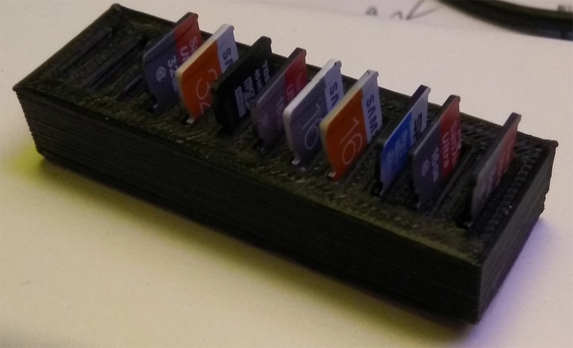 Micro SD Card Holder 3D Print 23831 Micro SD Card Holder 3D Print 23831
