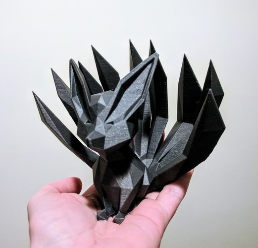 Low-poly Nine-tailed Fox 3D Print 23845 Low-poly Nine-tailed Fox 3D Print 23845