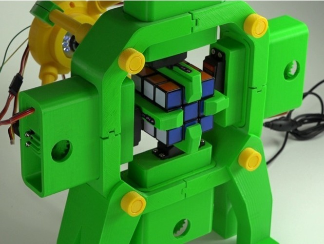 Fully 3D-Printed Rubik's Cube Solving Robot 3D Print 23951 Fully 3D-Printed Rubik's Cube Solving Robot 3D Print 23951