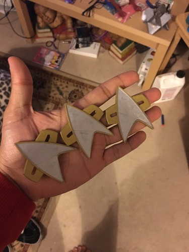 Star-Trek Voyager Combadge 3D Print 24222 Star-Trek Voyager Combadge 3D Print 24222