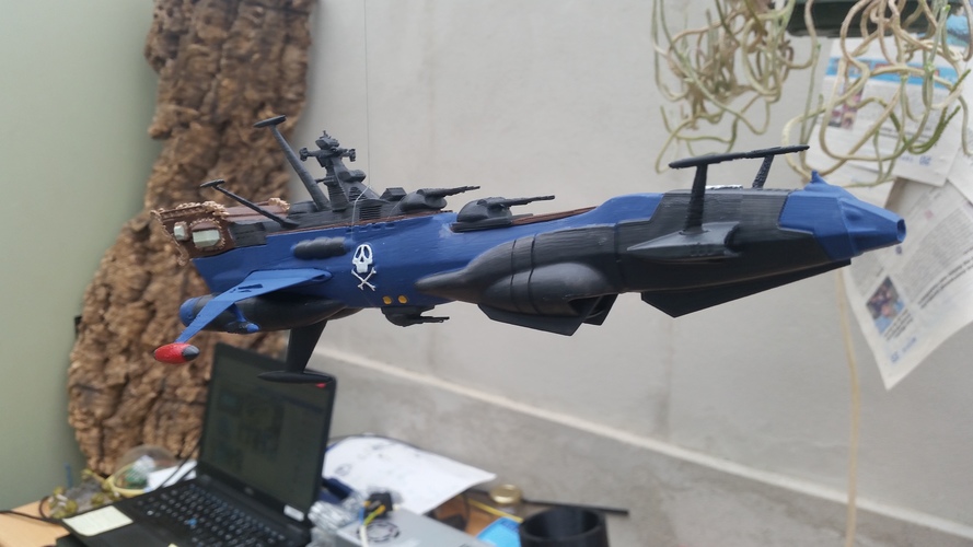 ALBATOR / ARCADIA '78 of Capitan Harlock Full assembly KIT 3D Print 24439 ALBATOR / ARCADIA '78 of Capitan Harlock Full assembly KIT 3D Print 24439