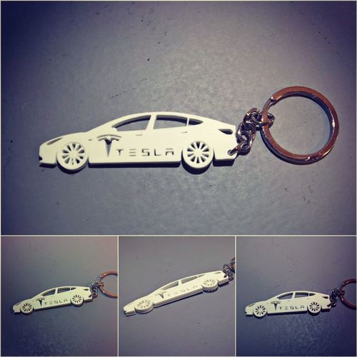Tesla Model 3 keychain 3D Print 24456 Tesla Model 3 keychain 3D Print 24456