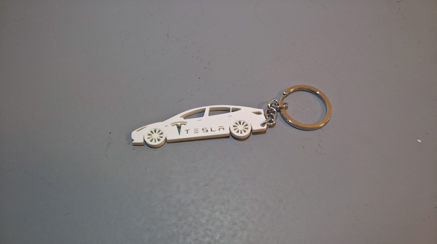 Tesla Model 3 keychain 3D Print 24457 Tesla Model 3 keychain 3D Print 24457