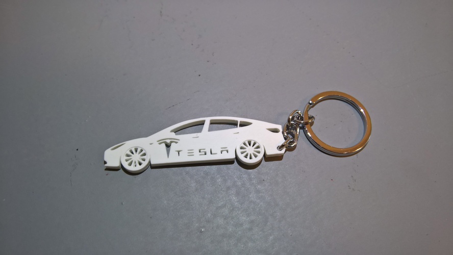 Tesla Model 3 keychain 3D Print 24458 Tesla Model 3 keychain 3D Print 24458