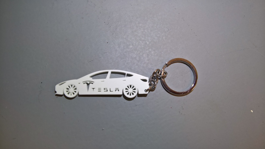 Tesla Model 3 keychain 3D Print 24459 Tesla Model 3 keychain 3D Print 24459