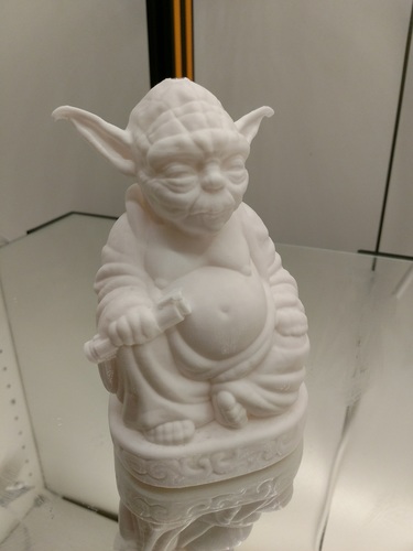 Improved Yoda Buddha w/ Lightsaber 3D Print 24595 Improved Yoda Buddha w/ Lightsaber 3D Print 24595