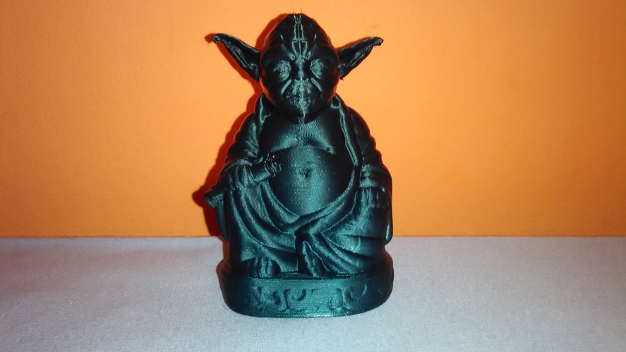 Improved Yoda Buddha w/ Lightsaber 3D Print 24666 Improved Yoda Buddha w/ Lightsaber 3D Print 24666