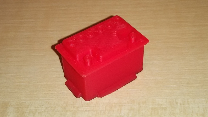 Scale 1/10 12V car battery 3D Print 24701 Scale 1/10 12V car battery 3D Print 24701