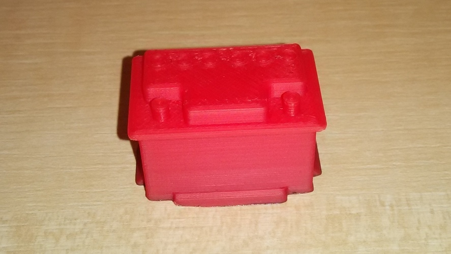Scale 1/10 12V car battery 3D Print 24702 Scale 1/10 12V car battery 3D Print 24702