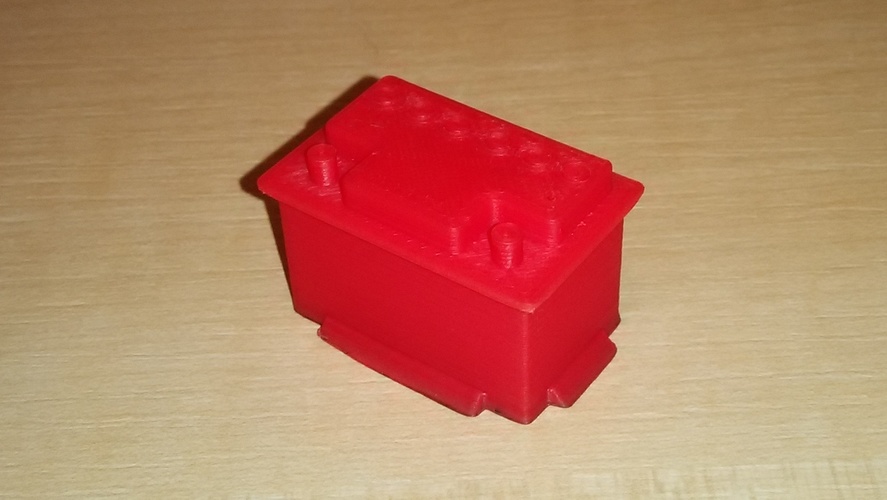 Scale 1/10 12V car battery 3D Print 24703 Scale 1/10 12V car battery 3D Print 24703