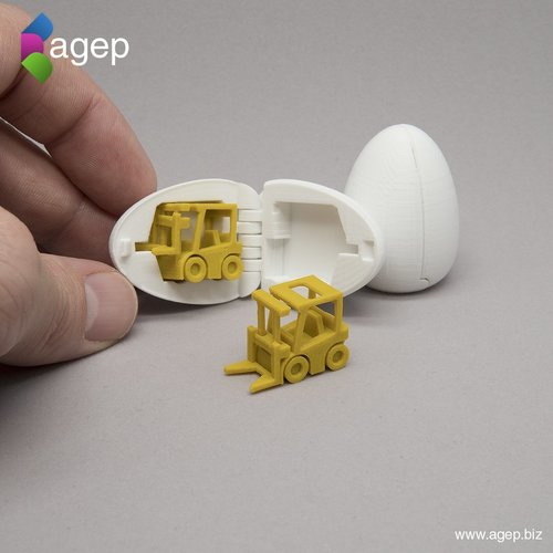 Surprise Egg #2 - Tiny Fork Lift 3D Print 24766 Surprise Egg #2 - Tiny Fork Lift 3D Print 24766