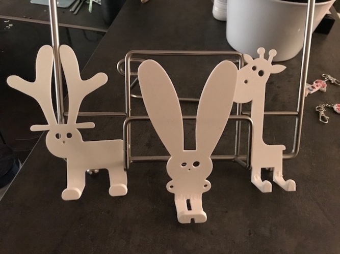 Wall clothes hangers - Bunny & Giraf & Rudi 3D Print 24829 Wall clothes hangers - Bunny & Giraf & Rudi 3D Print 24829