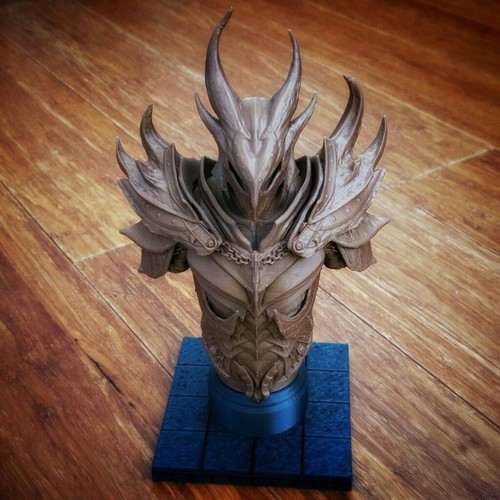 Elder Scrolls Skyrim Daedric Armor Bust 3D Print 24849 Elder Scrolls Skyrim Daedric Armor Bust 3D Print 24849