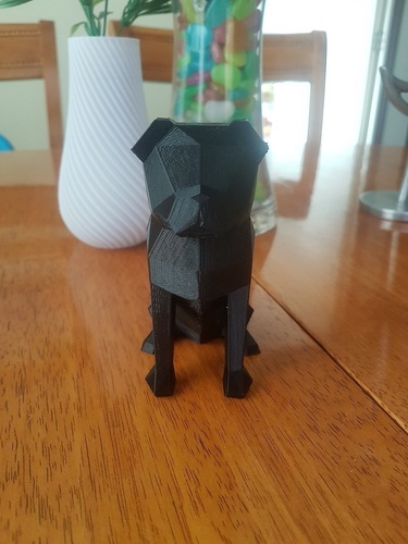 Low-poly Pug 3D Print 24871 Low-poly Pug 3D Print 24871