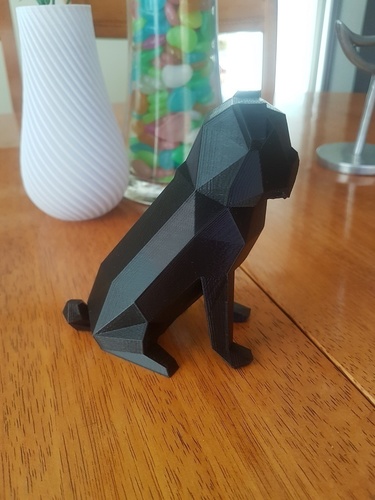 Low-poly Pug 3D Print 24873 Low-poly Pug 3D Print 24873