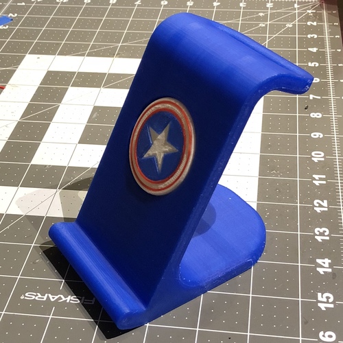 $10 IPhoneX Wireless Charging Stand - Captain America 3D Print 25022 $10 IPhoneX Wireless Charging Stand - Captain America 3D Print 25022