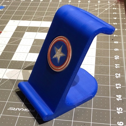 $10 IPhoneX Wireless Charging Stand - Captain America 3D Print 25024 $10 IPhoneX Wireless Charging Stand - Captain America 3D Print 25024