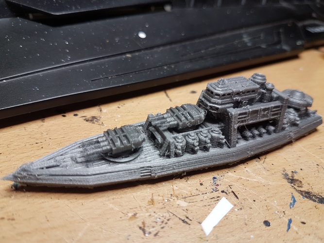 Lodbrok Class Battleship 3D Print 25046 Lodbrok Class Battleship 3D Print 25046