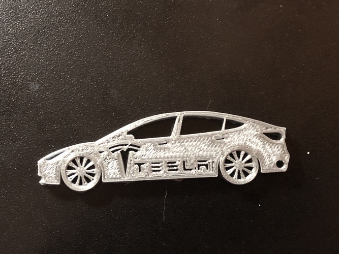 Tesla Model 3 keychain 3D Print 25077 Tesla Model 3 keychain 3D Print 25077