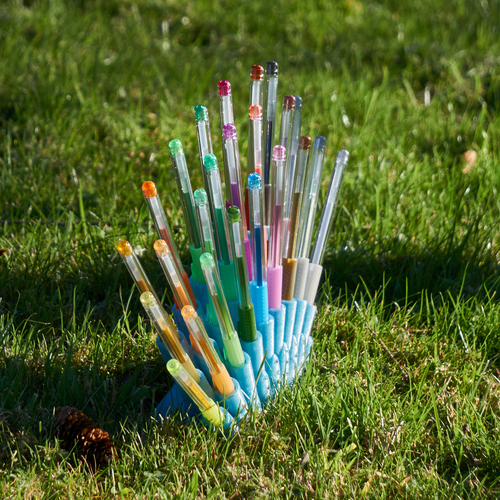 Peacock Gel Pen Stand 3D Print 25222 Peacock Gel Pen Stand 3D Print 25222