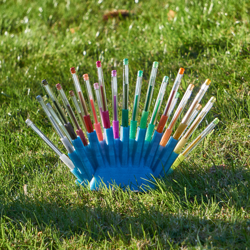 Peacock Gel Pen Stand 3D Print 25223 Peacock Gel Pen Stand 3D Print 25223