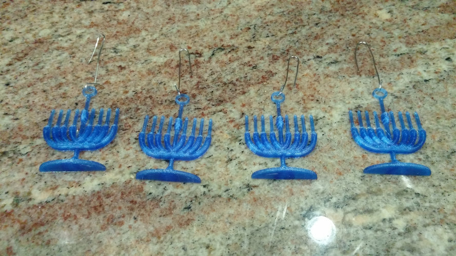 Menorah Holiday Tree Ornament 3D Print 25303 Menorah Holiday Tree Ornament 3D Print 25303