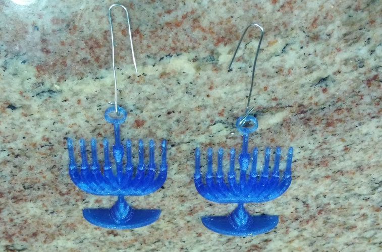 Menorah Holiday Tree Ornament 3D Print 25305 Menorah Holiday Tree Ornament 3D Print 25305