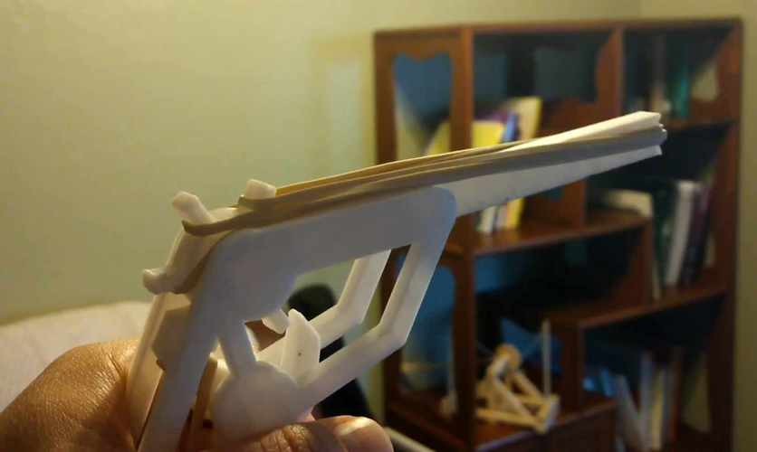 Rubber band gun - no screws required 3D Print 25309 Rubber band gun - no screws required 3D Print 25309