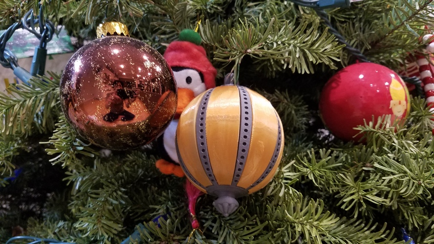 Christmas Tree Bauble (with secret compartment) 3D Print 25376 Christmas Tree Bauble (with secret compartment) 3D Print 25376