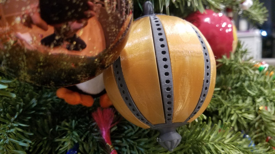 Christmas Tree Bauble (with secret compartment) 3D Print 25377 Christmas Tree Bauble (with secret compartment) 3D Print 25377
