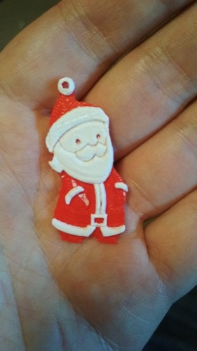 Santa from an Image to a Cake Topper 3D Print 25399 Santa from an Image to a Cake Topper 3D Print 25399