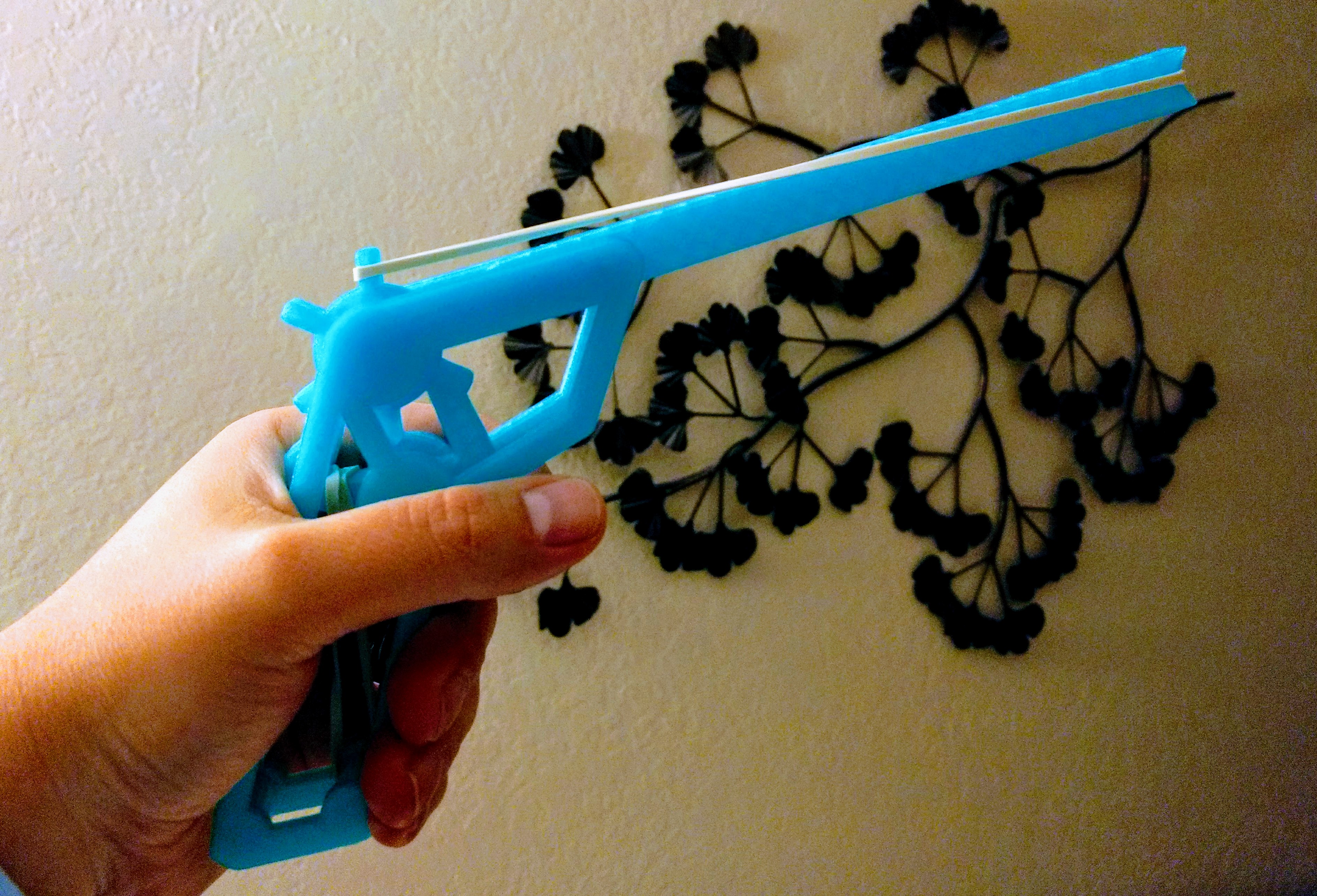 Rubber band gun - no screws required 3D Print 25449 Rubber band gun - no screws required 3D Print 25449