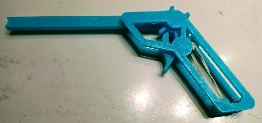 Rubber band gun - no screws required 3D Print 25450 Rubber band gun - no screws required 3D Print 25450