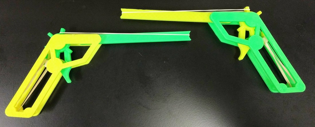 Rubber band gun - no screws required 3D Print 25468 Rubber band gun - no screws required 3D Print 25468